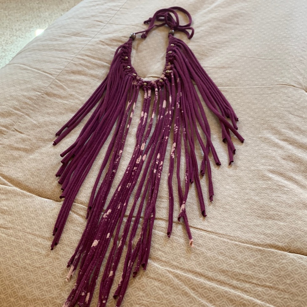 Handmade Tshirt fabric scarf/necklace.